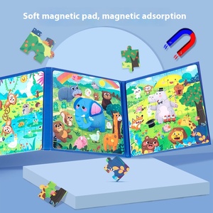 Custom 3 in 1 libro magnetico legno Montessori giocattoli educativi <span class=keywords><strong>di</strong></span> apprendimento animale puzzle libro giocattoli educativi per bambini - Product Image 4