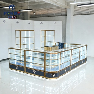 Kiosco de Exhibición de Joyería de Alta Gama de 10 Pies x 10 Pies, Kiosco de Accesorios para Celulares y Joyería, Kiosco de Perfumes y Joyería para Centros Comerciales, Fabricantes de Kioscos - Product Image 1
