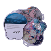 Tapis de souris carré ergonomique personnalisé pour adultes, avec repose-poignet en caoutchouc naturel, motif anime 3D sexy de fille de dessin animé avec poitrine, style cartoon