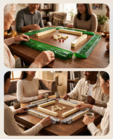 Support de pousseur de tuiles de mahjong américain marbré à l'encre, 18,5 pouces, design sable mouvant de Noël, idéal pour les cadeaux de Noël