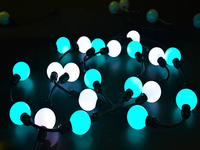 Guirlande lumineuse de Noël RGB pleine couleur 24V IP66, CRI 90 élevé, boule de pixels 3D à 360 degrés, module de pixels LED 50 mm, lumières ponctuelles pour hôtel