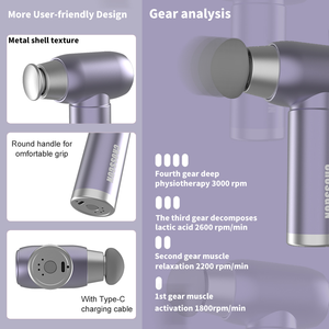 Pistola de Masaje Crossgun Mini, Recargable, de Mano, para Tejido Profundo, para Mujeres, Hogar, Oficina, Relajación Muscular, Terapia - Product Image 3