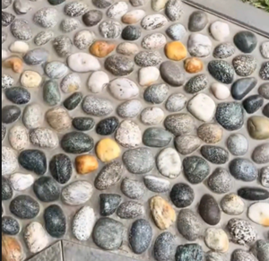 Nhà Máy bán hàng trực tiếp Mix <span class=keywords><strong>Color</strong></span> tự nhiên <span class=keywords><strong>Pebble</strong></span> Cobble Matt không đánh bóng hình bầu dục sỏi cho trang trí sân vườn - Product Image 5