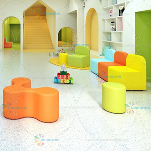 Chiquitos Niños Esperando Sofá Modular Diversión Madre e hijo Habitación Tarjeta de recepción Asiento Clase de entrenamiento Padres Área de descanso Centro comercial - Product Image 5