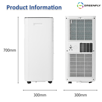 JJPRO Greenfly 2026 5000BTU Climatiseur portable mini à économie d'énergie R290 pour chambre à coucher, bureau, petite pièce