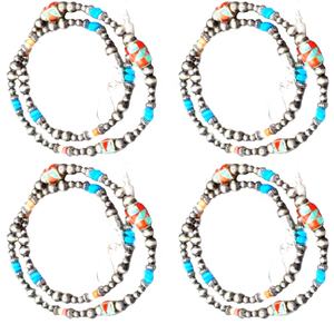 Collares de piedra grande turquesa Natural, joyería - Product Image 3