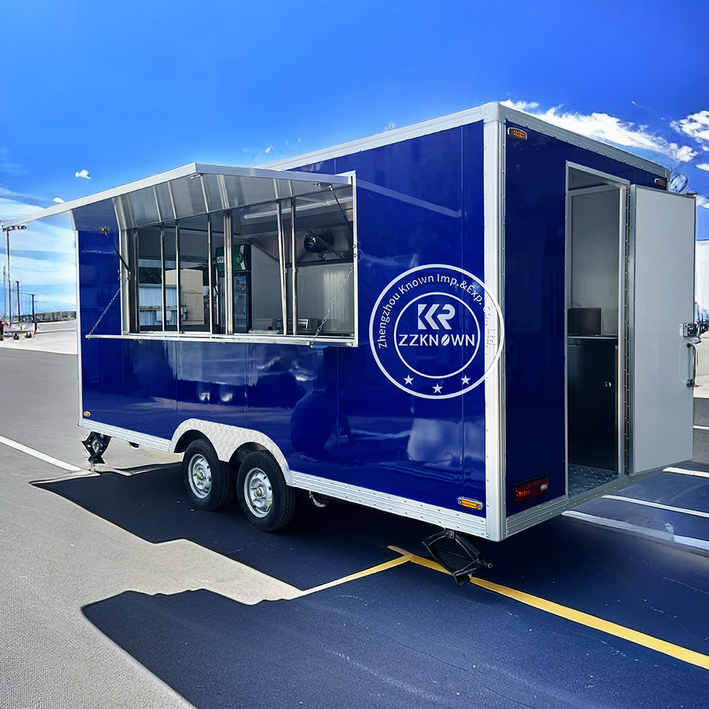 OEM Coffee Kiosk Snack Pizza Taco BBQ Hot Dog Ice Cream Cart Concessão Food Trailer Mobile Food Truck com Cozinha Completa