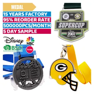 Custom Metal Crafts Souvenir Medals And Trophies Royal Rugby Coin Medal Made From China
