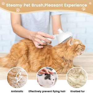 แปรงกรูมมิ่งสำหรับแมวและสุนัข Uhomepet ทำจากสแตนเลสและพลาสติก ช่วยขจัดขนลอยและไฟฟ้าสถิต ดีไซน์เรียบหรู - Product Image 3