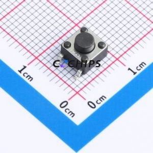 K2-1102SP-C4SC-04 Tactile Switch SMD-4P,6x6mm Switch Single Pole Single Throw Round Button 2.5N Vertical Mount - Product Image 1