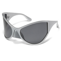 Lunettes de soleil de créateur Lunettes de soleil incurvées polarisées Lunettes de soleil à grande monture Femmes Hommes Mode Lunettes de soleil oversize Alien Shades Y2k