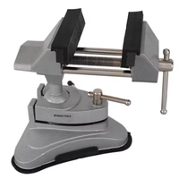 Étau de travail rotatif à 360 degrés REALMAX, base en caoutchouc de 70 mm, étau de travail en aluminium portable, pivots multi-angles, étau de travail à vide