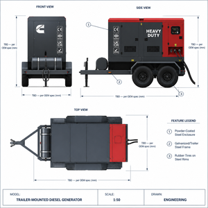 Groupe électrogène diesel professionnel insonorisé super silencieux avec moteur Cummins Weichai Yuchai Perkins de 300-2000 kW, homologué OEM - Product Image 1
