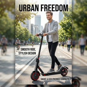 Scooter Eléctrico Plegable YIZHI para Adultos, Scooter Eléctrico Portátil con Luz LED, 3 Velocidades, Largo Alcance para Viajes Diarios - Product Image 6