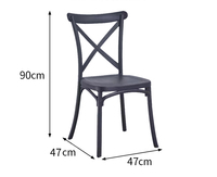 Chaises de salle à manger empilables ergonomiques en matériau PP de conception moderne pour restaurant, café, usage domestique