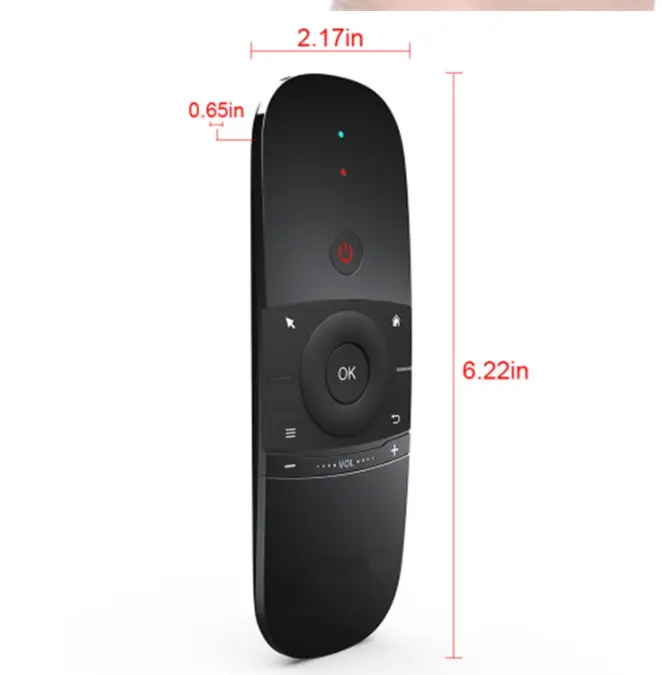 गर्म आवाज मिनी सरल बड़े बटन के साथ 2.4G चाबियाँ टीवी एयर माउस/स्मार्ट रिमोट के लिए स्मार्ट टीवी और एसटीबी W1