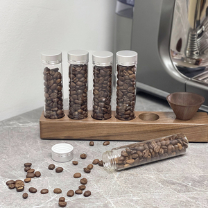 Espresso Phụ Kiện Tùy Chỉnh Bằng Gỗ 6 Lỗ 12 Lỗ Thủy Tinh Duy Nhất Liều Cà Phê Đậu Lưu Trữ Ống - Product Image 5