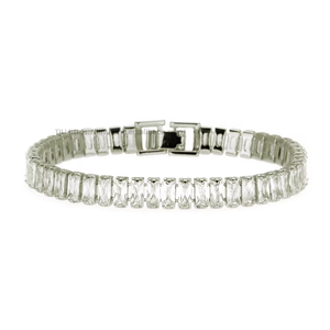Men's copper inlaid zircon <b>bracelet</b>, simple strip zircon jewelry, <b>bracelet</b> jewelry. - Product Image 4