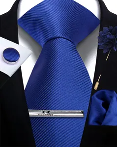 Popular Wedding Color Men Tie Set And Hankies 2024 Dark Purple Neck Ties For Men With Handkerchief Custom Jacquard Ties Men