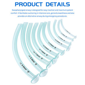 Masque laryngé de Guedel de voies aériennes nasopharyngées molles jetables médicales à usage unique de PVC avec différentes tailles - Product Image 2