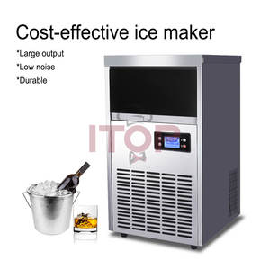 Machine à glaçons commerciale la plus vendue, équipement de fabrication de glaçons, machine à glaçons industrielle 45 kg, machine à glaçons en stock à vendre, certificat CE - Product Image 4