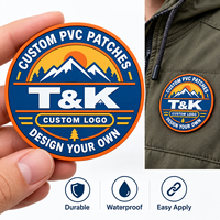 Écusson PVC souple 3D personnalisé en relief, moulé, imperméable, avec fermeture auto-agrippante pour veste, casquette, sac à dos, uniforme, badge en caoutchouc PVC