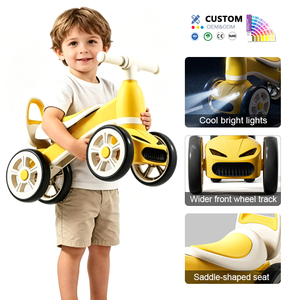Wholesale <strong>Childrens</strong> Sliding <strong>Car</strong> 4 Wheel Anti Tip Over Design EVA Silent Tires Cool Bright Lights Porteur Rutschauto Supplier - Product Image 2