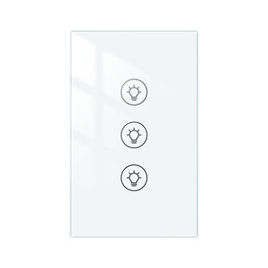 Interrupteur intelligent multi-gang Tuya WiFi avec variateur <span class=keywords><strong>de</strong></span> lumière, contrôle indépendant, compatible Smart Life/APP Tuya, fonctionne avec la définition des modes d'éclairage et <span class=keywords><strong>de</strong></span> l'état <span class=keywords><strong>de</strong></span> marche. - Product Image 1