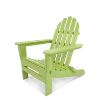Chaise Adirondack en WPC imperméable pour l'extérieur, patio, jardin, bord de piscine, ensemble de sièges de détente