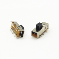 Redessiné carré 17*6.1mm interrupteur en plastique Haft montage en Surface à Angle droit 2 + 6 broches équipement de Communication à 3 voies interrupteur à glissière 2P3T