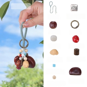 Wholesale Ethnic Natural Fruit Shell Key Ring <b>Wind</b> <b>Chime</b> DIY Bodhi Seed Bead Handicraft Accessory - Product Image 2