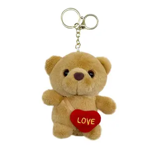  최신 발렌타인 베어 인형 발렌타인 선물 나는 당신을 사랑합니다 곰 열쇠 고리 인형 동물 봉제 테디 베어