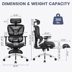 High End Gray Office Chair with Adjustable Headrest and Backrest Modern Design Mesh Chair with Metal Base Wholesale - Product Image 5