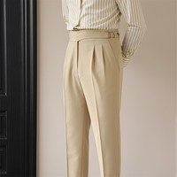Pantalon décontracté à jambe droite de style rétro britannique mature pour homme MCP201, pantalon formel de cérémonie