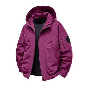 Blouson de moto à capuche Workwear 2025 en toile imperméable, long, décontracté, chaud, coupe-vent, pour homme, mode et confort - Product Image 4