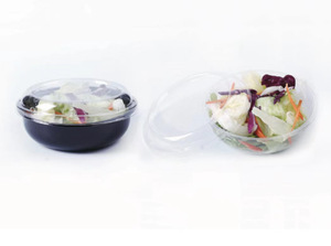 Caja de pesca de fruta transparente redonda desechable con tapa compartimentos de plástico para fruta fresca cortada ensalada materiales reciclados - Product Image 6