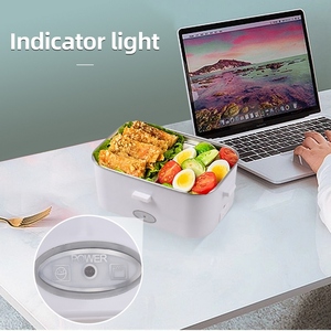 Sưởi Ấm Hộp Ăn Trưa 1.8L 60W Xách Tay Thép Không Gỉ 110/220V + 12V/24V Cung Cấp Điện Kép Giao Diện Thép Không Gỉ - Product Image 4