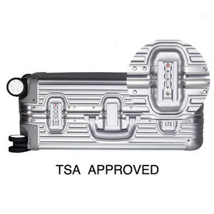 Equipaje de mano con marco de aluminio, equipaje sin cremallera de policarbonato con ruedas, Maleta de carcasa dura 4 esquinas de metal - Product Image 5