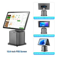 Terminal Punto de Venta de 15.6 Pulgadas con Software, Máquina POS con Sistema Android para Facturación en Restaurantes y Hostelería, Dispositivo Todo en Uno