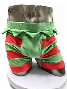 Caleçons Boxers Homme Personnalisés Doux et Moelleux pour Noël, Ambiance Festive, Ludiques et Coquins, avec Clochettes, Costume de Jeu de Rôle - Product Image 2