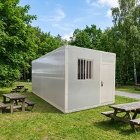 Maison de bureau mobile modulaire préfabriquée de luxe à construction rapide, en conteneur pliable, en acier, design moderne, avec fonctionnalité respirante