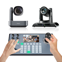 Cámaras PTZ TENVEO 2 2025 con Zoom Óptico de 12X y 20X. Salida USB3.0, HDMI, SDI, LAN con Controlador de Joystick 4D para Transmisión en Vivo