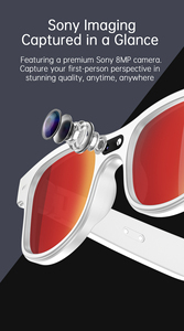 G3 KI-Smartbrille mit <span class=keywords><strong>Bluetooth</strong></span> HD 8MP Kamera Mikrofon Lautsprecher und Touch-Sprachassistent Sonnenbrille mit Sonnenschutz - Product Image 4