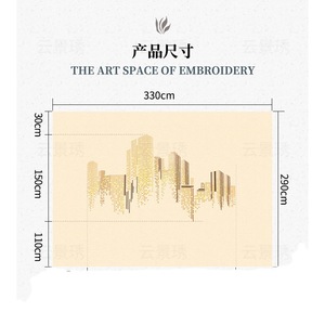 ผ้าปูผนังปักลาย Ke Hong The Golden Emperor ลายเรขาคณิตนามธรรม สำหรับตกแต่งบ้าน กันความชื้น - Product Image 4