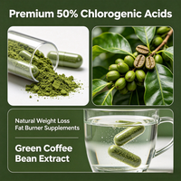 Extracto de Café Verde Premium con 50% de Ácidos Clorogénicos para la Pérdida de Peso Natural, Suplementos Quemagrasas