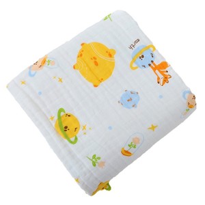 Manta de gasa para bebé, de algodón puro, transpirable, para envolver al bebé recién nacido, toalla de baño, 300g, 400g, diseño de plantas, estilo sencillo - Product Image 2