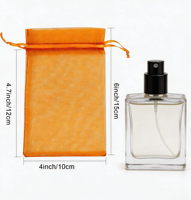 Premium Hochdichte Transparente Mesh-Organza Beutel mit Eigenem Logo, Doppelzug-Satinband-Kordelzugbeutel, Hochzeits-Gastgeschenk-Taschen für
