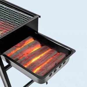 Folding Bbq Grill Outdoor Portable Stainless Steel Grill <b>Rack</b> 60X22X30 Cm For Home Use Thickened Steel <b>Plate</b> Design - Product Image 1
