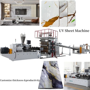 Machine <span class=keywords><strong>de</strong></span> fabrication <span class=keywords><strong>de</strong></span> panneaux muraux en PVC effet <span class=keywords><strong>marbre</strong></span>, imperméables et anti-UV, pour la décoration intérieure, avec capacité personnalisable - Product Image 1