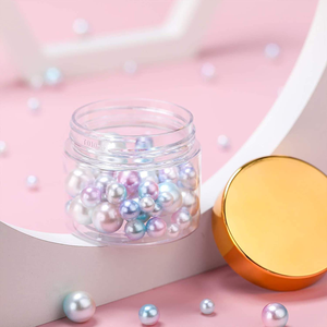 Vente directe d'usine de pots en plastique transparent à large ouverture. Pot de crème cosmétique, pot de crème pour le visage. Couvre-bocal doré 200ml 300ml - Product Image 5